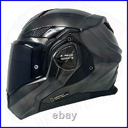 Ls2 Advant-x Flip-over Modular Fibreglass Motorbike Full Face Helmet Ff901 Jeans