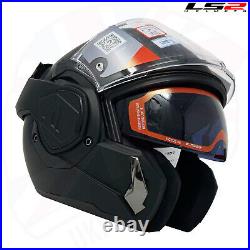 Ls2 Ff906 Advant Noir Full Face Modular Flip Front Motorcycle Ece Bike Helmet