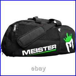 MEISTER CONVERTIBLE BACKPACK / GYM BAG Black Sports MMA Duffle CARRY-ALL LARGE