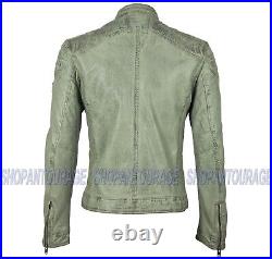 Mauritius Gorey Green 100% New Genuine Lambskin Fashion Leather Jacket For Men