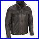 Men's Black Rivet Leather Faded-Seam Jacket Genuine Cowhide Leather ALL SIZES