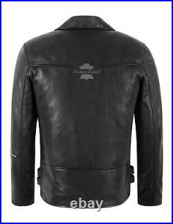 Men's Brando Leather Fashion Jacket Motorbike Marlon Biker Style Jacket