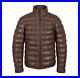 Men's Genuine Brown Leather Puffer Jacket Winter Quilted Real Lightweight Jacket