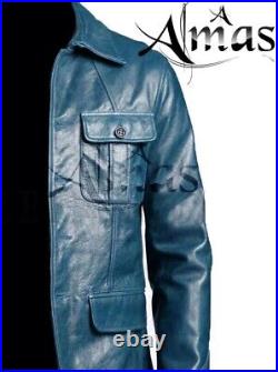 Men's Leather Jacket Sheepskin 100% Genuine Leather Jacket Blazer By