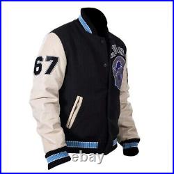 Mens Axel Foley Beverly Hills Cop Jacket Vintage Detroit Lions Letterman Jacket