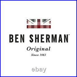 Mens Ben Sherman Checked Lined Classic Bomber Harrington Jacket 59148 Navy Blue