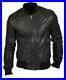 Mens Biker Bomber Style Genuine Real Lambskin Leather Jacket