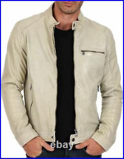 Mens Leather Jacket Bomber Biker All Color Real leather jacket for Men NFS 054