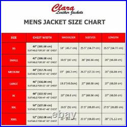 Mens Real Fashion 100% Soft Lambskin Leather Classic Biker Style Coat Jacket