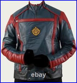 Mens Star Lord Vol 3 Inspired Leather Jacket Chris Pratt Real Leather Jacket