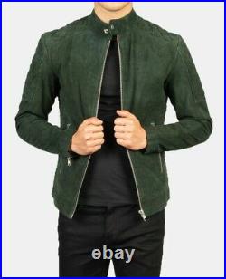 Modern NEW Stylish Men's Suede Jacket 100% Soft Lambskin Slim Fit jacket ZL210