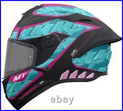 Mt Targo S Surt Full Face Ece22.06 Motorbike Helmet C8 Matt Black Blue Purple
