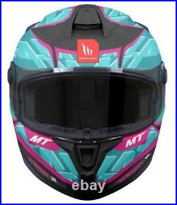 Mt Targo S Surt Full Face Ece22.06 Motorbike Helmet C8 Matt Black Blue Purple