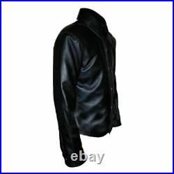 NEW Classic Stylish Men's Leather Shirt 100% Real Lambskin Slim Fit shirt ZL63