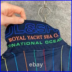 NEW Paul & Shark Yachting Mens Polo Shirt Size Large Striped Short Sleeve J3001