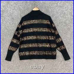 NEW Sass & Bide Womens Jumper Size L Large Black Sequin Knit Wool Blend A6.05