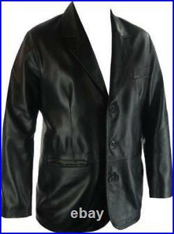 NEW Stylish Men's Coat Blazer Genuine Lambskin Slim Fit Leather blazer ZL43