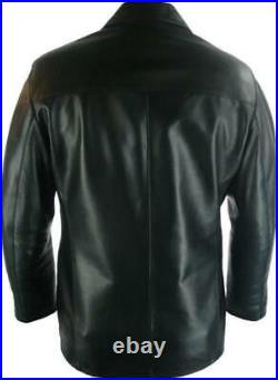 NEW Stylish Men's Coat Blazer Genuine Lambskin Slim Fit Leather blazer ZL43