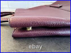 NEW WithTags J Crew All-Day Large Tote Bag Maroon Pebble Grain Leather NEW! F5237
