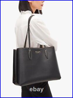 NWT Kate Spade New York All Day Large Leather Tote Bag &Polka Dot Pouch PXR00297