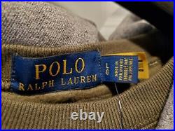 NWT Polo Ralph Lauren Olive SPORTSMAN All Over Graphic Hoodie Sweatshirt Large
