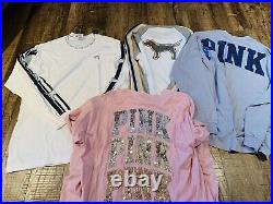 NWT Victoria Secret Pink Lot OF (4) BLING SPARKLE All Large