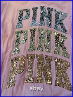 NWT Victoria Secret Pink Lot OF (4) BLING SPARKLE All Large