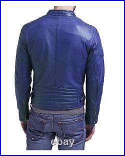 New Designer Men's Leather Jacket 100% Lambskin Slim Fit Stylish Racer Jacket