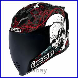 New Icon Airflite Skull18 Motorcycle Helmet All Sizes Street Stunt Race