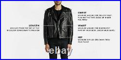 New Jacket Men's Genuine Lambskin Leather Jacket Black Motorcycle Biker