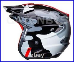 New JiTSiE HT2 FIBREGLASS Trials Helmet Camo Red For Gasgas Beta Montesa