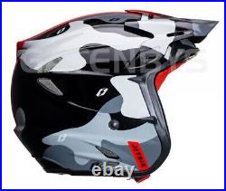 New JiTSiE HT2 FIBREGLASS Trials Helmet Camo Red For Gasgas Beta Montesa