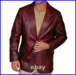 New Men's Blazer Genuine Soft Leather Real Lambskin Slim Fit blazer ZL52