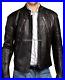 New Men's Genuine Cowhide Real Leather Jacket Biker Cow Outdoor Wear Black Coat