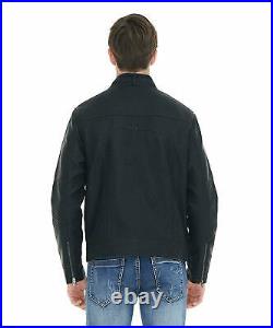 New Men's Genuine Lambskin Leather Jacket Black Slim fit Biker Motorcycle jacket