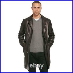 New Men's Genuine soft Lambskin Leather Blazer Jacket THREE BUTTON Coat