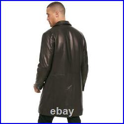 New Men's Genuine soft Lambskin Leather Blazer Jacket THREE BUTTON Coat