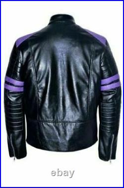 New Men's Leather Jacket Slim Fit Biker Motorcycle Genuine Lambskin Jacket Coat