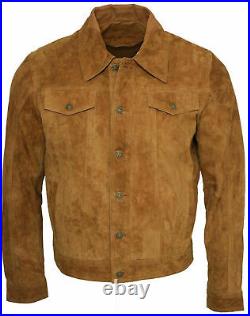 New Men's Suede Jacket Genuine Soft Lambskin Slim Fit Stylish jacket ZL080