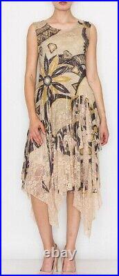 New ORIGAMI all LACE lined BOHEMIAN WESTERN Dress SM-3X GEO FLOWER Shabby chic