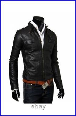 New Peculiar Men's Leather Jacket 100% Genuine Leather Motorcycle jacket #A13