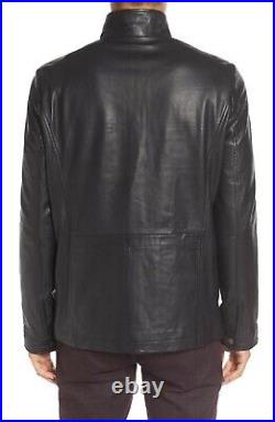 New Pockets Leather Jacket For Men 100% Soft Sheepskin Slim Fit Jacket