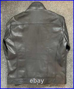 New Real Cowhide Leather Black And Brown Leather Jacket
