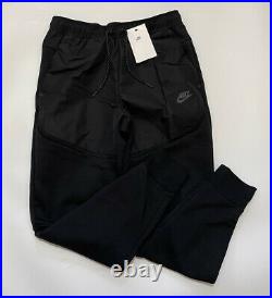 Nike Sportswear Tech Fleece Men Woven Tracksuit Set Hoodie Pant Large, Black New