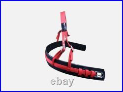 Nylon Driving Harness Set Two Tone Red/ Black For Single Horse In All Sizes