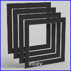 Pack of 4, 8, 12 and 24 Black Picture Photo Mounts Small Large Square All Sizes