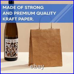 Paper Bags with Handles Brown Kraft Carrier Gift Bag for Party Shopping Cloths