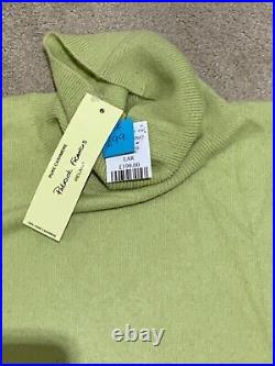 Patrick Francis Cashmere roll neck, lime green, brand new, unworn, HALF PRICE