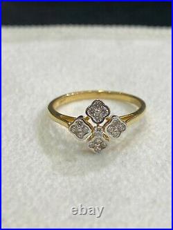 Pave 0.36 TCW Round Brilliant Cut Natural Diamonds Anniversary Ring In 18K Gold