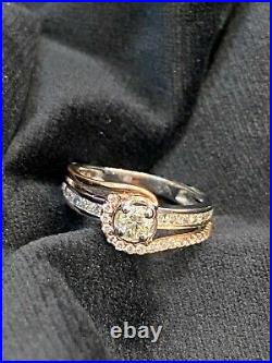 Pave 0.78 Cts Round Brilliant Cut Diamonds Engagement Ring In 585 Solid 14K Gold